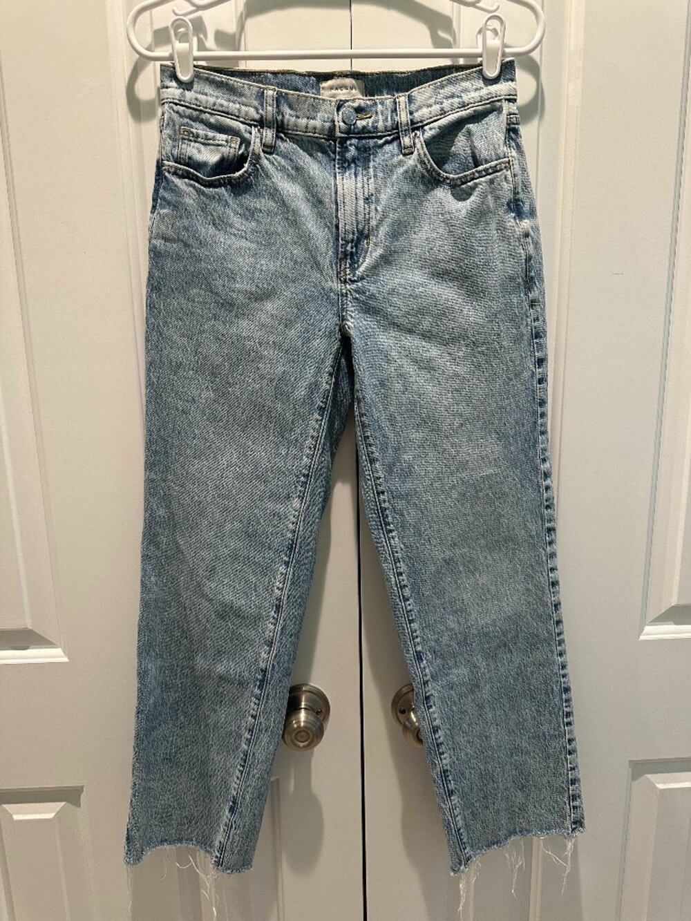 PacSun Stretch 90s Straight Leg Fray Hem Acid Wash Jeans 26